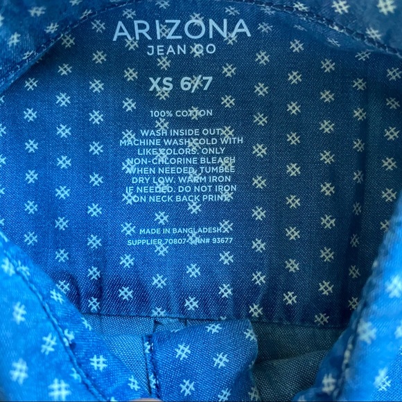 {bnwt} Pattern Denim Button Down Shirt - Picture 3 of 3